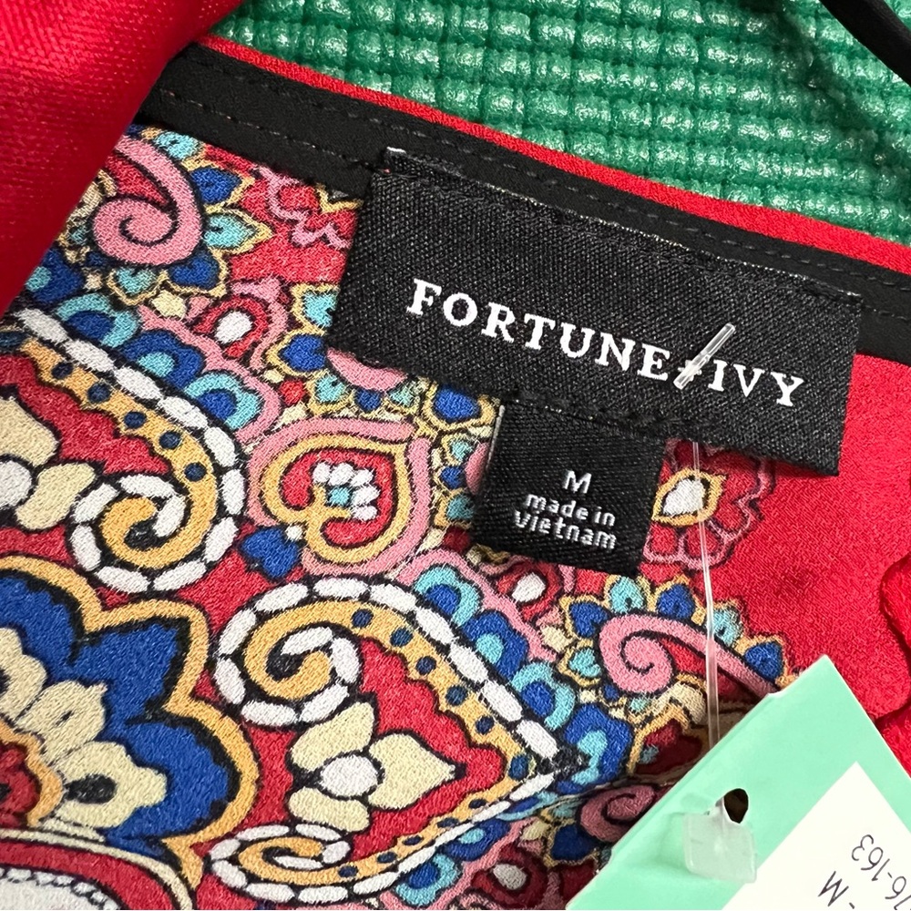 Fortune & Ivy Saira Handkerchief Blouse from Stitch Fix. Size Medium - Picture 4 of 6